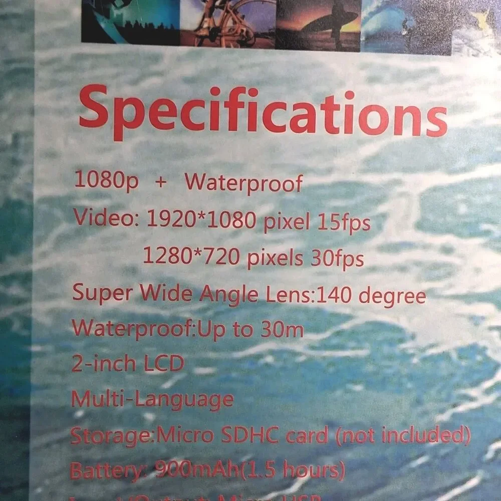 HD 1080P Sports Cam Waterproof 30M 2